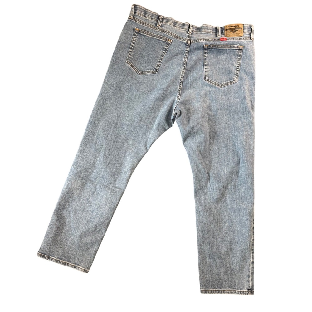 Wrangler Performance Series Mens Light Wash Straight Leg Jeans 42x30